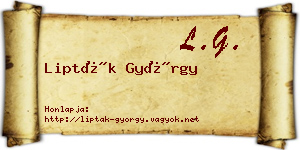 Lipták György névjegykártya